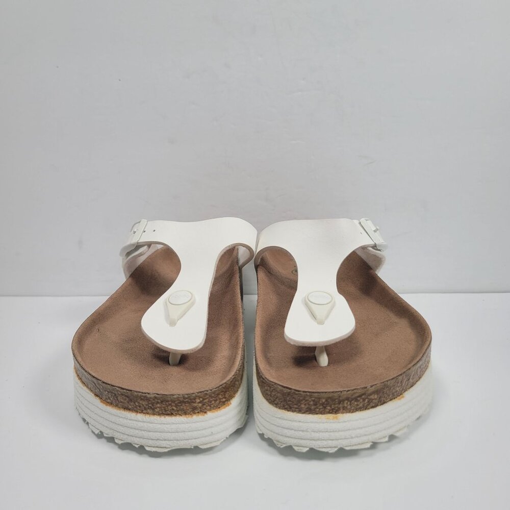Papillio by Birkenstock Gizeh Platform Vegan Womens White Sandal US Size 6 EU 37 - Picture 3 of 8